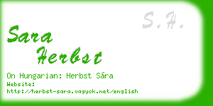 sara herbst business card
